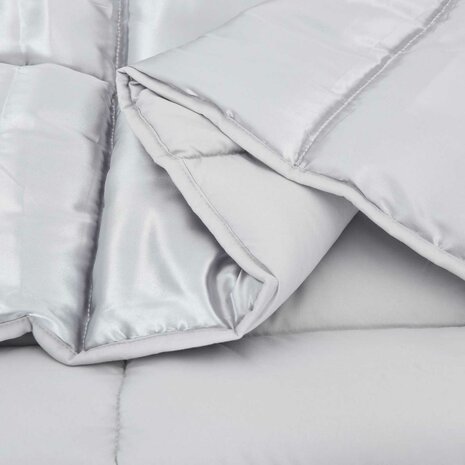 Zomer Dekbed Zilver 135 x 220 cm Satijn en Microfiber 5