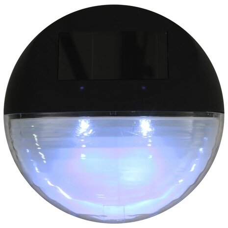 LED-wandlampen solar rond zwart 12 st 7