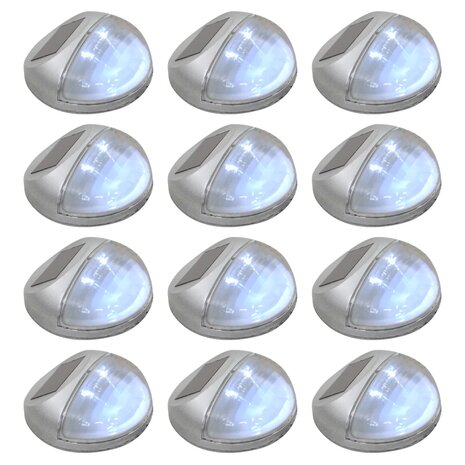 LED-wandlampen solar rond zilver 12 st 1