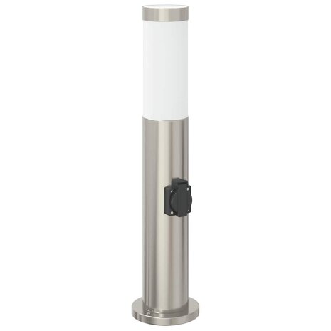 Bolderarmatuur met stopcontact 50 cm RVS IP44 2