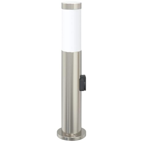Bolderarmatuur met stopcontact 50 cm RVS IP44 4