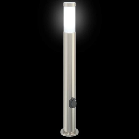 Bolderverlichting met stopcontact 3 stuks 80 cm roestvrij staal IP44 5