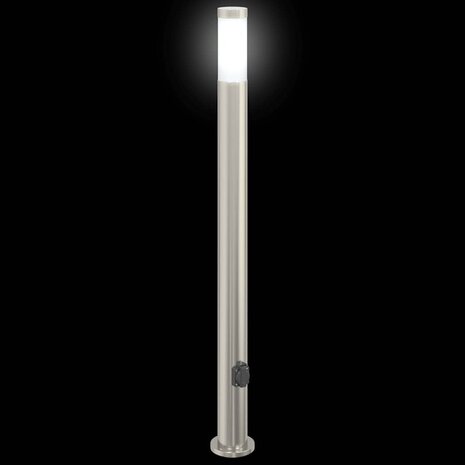 Bolderarmatuur met stopcontact 110 cm RVS IP44 6