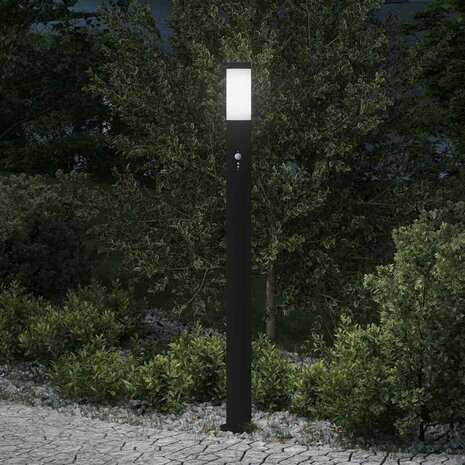 Bolderverlichting met sensor 110 cm roestvrij staal IP44 1
