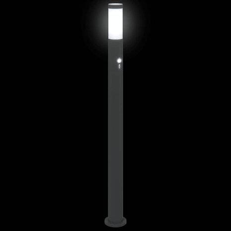 Bolderverlichting met sensor 110 cm roestvrij staal IP44 6