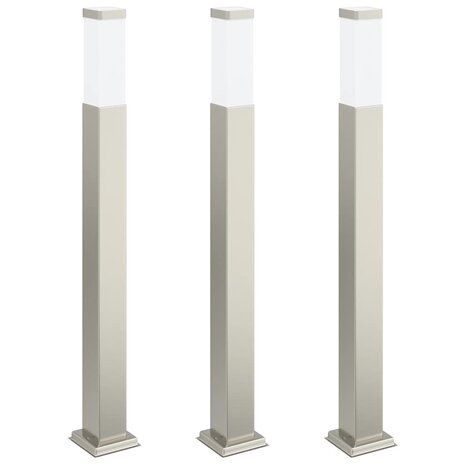 Bolderverlichting 3 stuks 80 cm RVS IP44 2