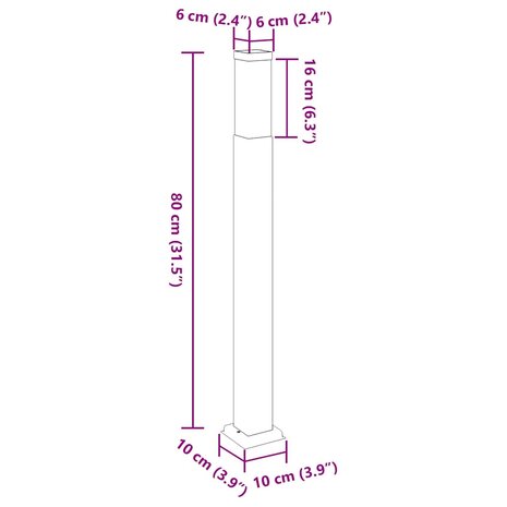 Bolderverlichting 3 stuks 80 cm RVS IP44 9