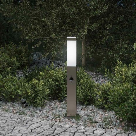 Bolderverlichting met sensor 50 cm RVS IP44 1