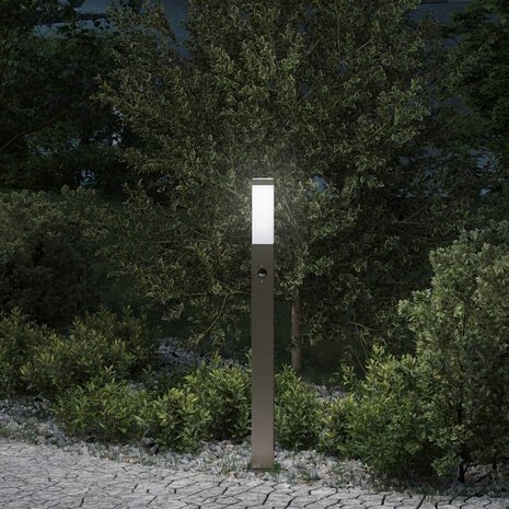Bolderverlichting met sensor 80 cm RVS IP44 1