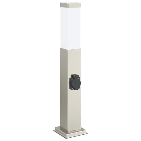 Bolderarmatuur met stopcontact 50 cm RVS IP44 2