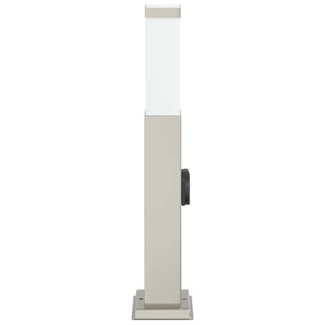 Bolderarmatuur met stopcontact 50 cm RVS IP44 4