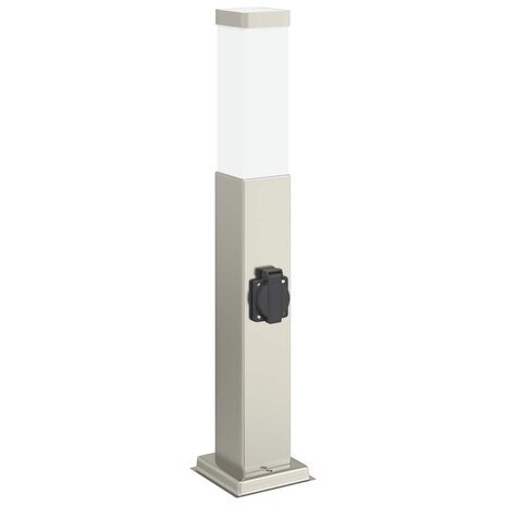 Bolderverlichting met stopcontact 3 stuks 50 cm RVS IP44 4
