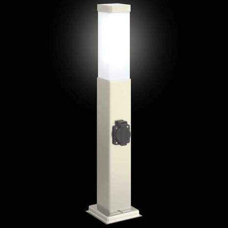 Bolderverlichting met stopcontact 3 stuks 50 cm RVS IP44 5