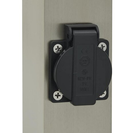 Bolderverlichting met stopcontact 3 stuks 80 cm RVS IP44 7