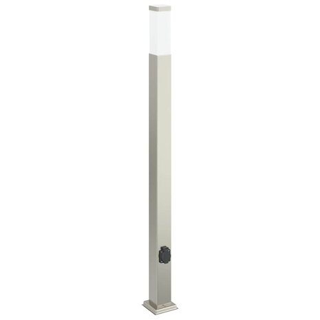 Bolderarmatuur met stopcontact 110 cm RVS IP44 2