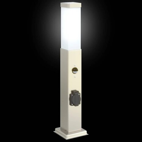 Bolderverlichting met sensor en stopcontact 3 stuks 50 cm roestvrij staal IP44 5