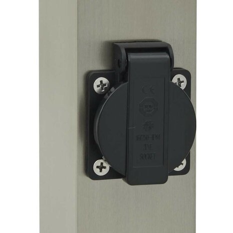 Bolderverlichting met sensor en stopcontact 3 stuks 50 cm roestvrij staal IP44 8