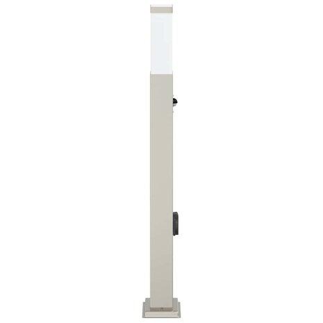 Bolderarmatuur met sensor en stopcontact 80 cm roestvrij staal IP44 4