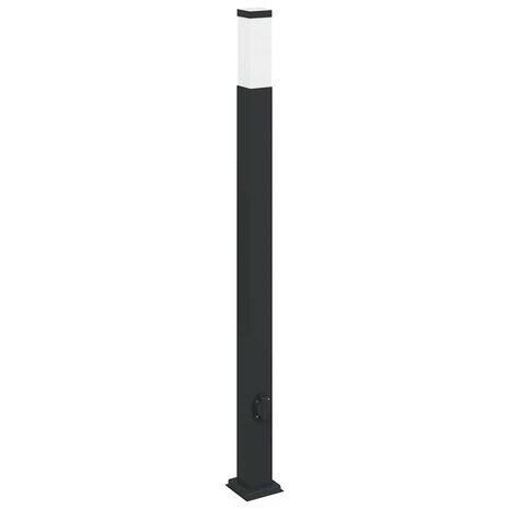 Bolderarmatuur met stopcontact 110 cm Zwart IP44 2
