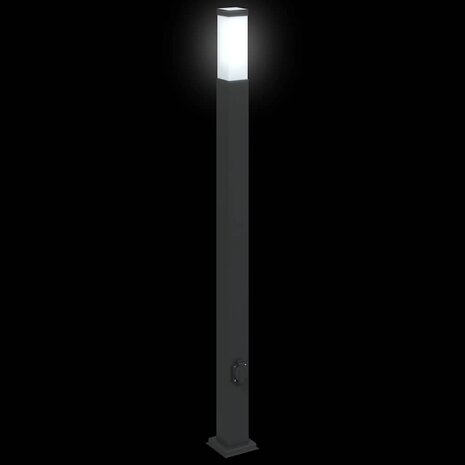 Bolderarmatuur met stopcontact 110 cm Zwart IP44 6