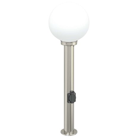 Bolderarmatuur met stopcontact 80 cm RVS IP44 2
