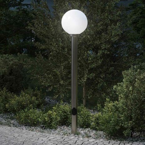 Bolderarmatuur met stopcontact 120 cm RVS IP44 1