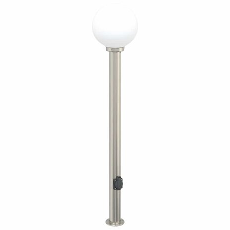 Bolderarmatuur met stopcontact 120 cm RVS IP44 2