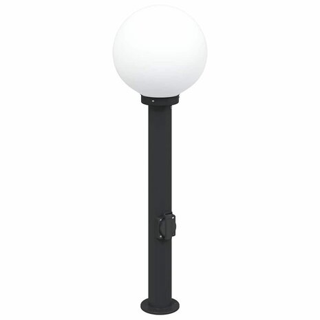 Bolderarmatuur met stopcontact 80 cm Zwart IP44 2