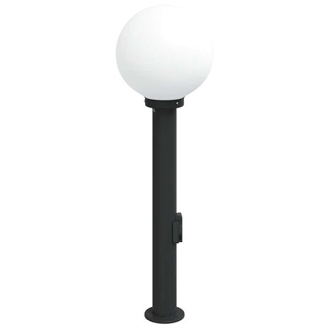 Bolderarmatuur met stopcontact 80 cm Zwart IP44 4