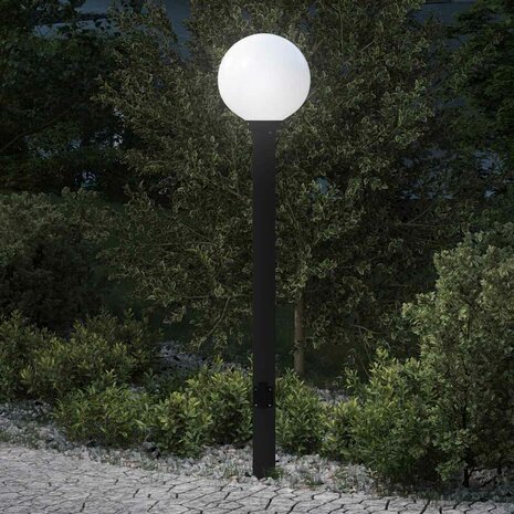 Bolderarmatuur met stopcontact 120 cm Zwart IP44 1