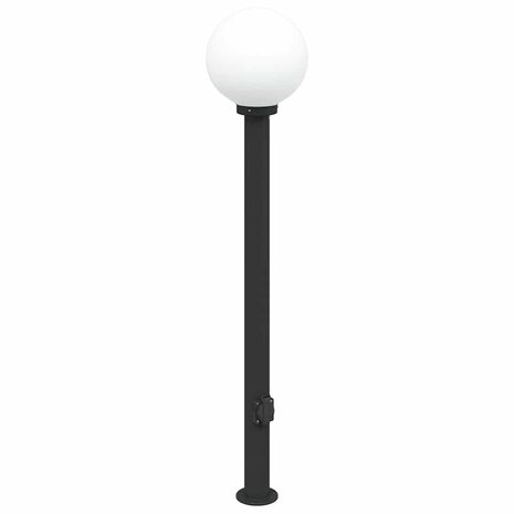 Bolderarmatuur met stopcontact 120 cm Zwart IP44 2