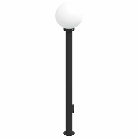 Bolderarmatuur met stopcontact 120 cm Zwart IP44 4