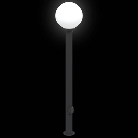 Bolderarmatuur met stopcontact 120 cm Zwart IP44 6