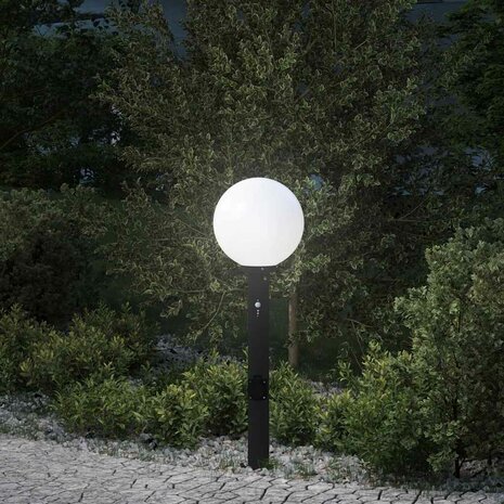 Bolderarmatuur met sensor en stopcontact 80 cm zwart IP44 1
