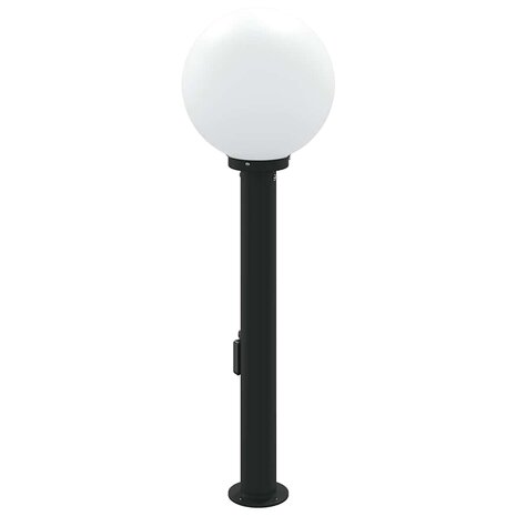 Bolderarmatuur met sensor en stopcontact 80 cm zwart IP44 5