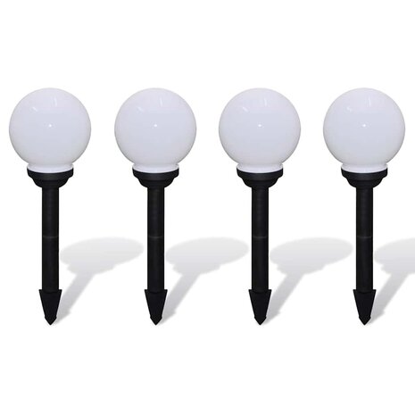 Tuinpadlampen 4 st met grondpin LED 15 cm 2