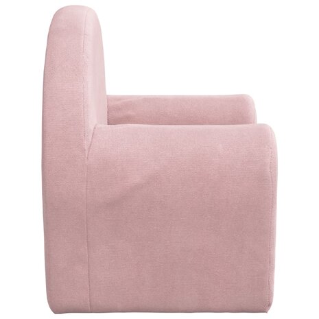 Kinderslaapbank zacht pluche roze 5