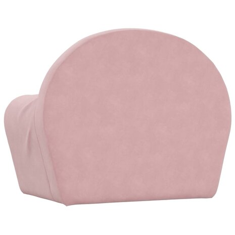 Kinderslaapbank zacht pluche roze 6