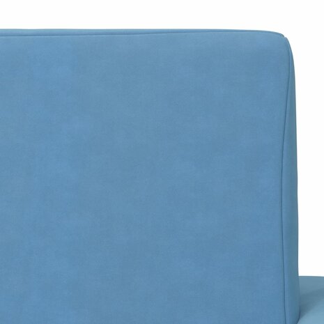 Kinderslaapbank 2-zits zacht pluche blauw 7