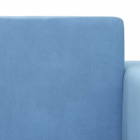 Kinderslaapbank 2-zits zacht pluche blauw 7