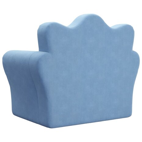 Kinderslaapbank zacht pluche blauw 6