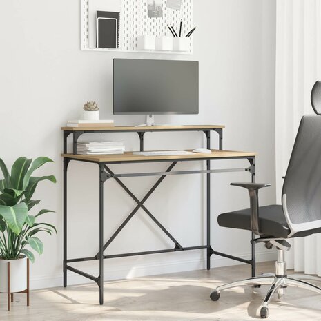 Bureau Artisan Eiken Bewerkt hout 100 x 50 x 90 cm 1