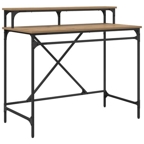 Bureau Artisan Eiken Bewerkt hout 100 x 50 x 90 cm 2