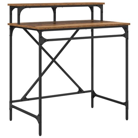 Bureau Oud Hout 80 x 50 x 90 cm Bewerkt hout 2