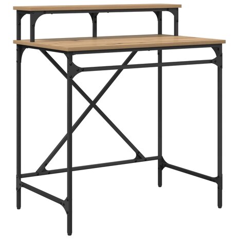 Bureau Artisan Eiken Bewerkt hout 80 x 50 x 90 cm 2