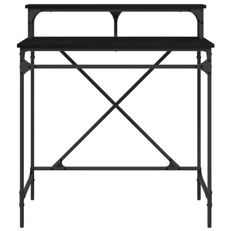 Bureau Zwart Eiken 80 x 50 x 90 cm Bewerkt hout 5