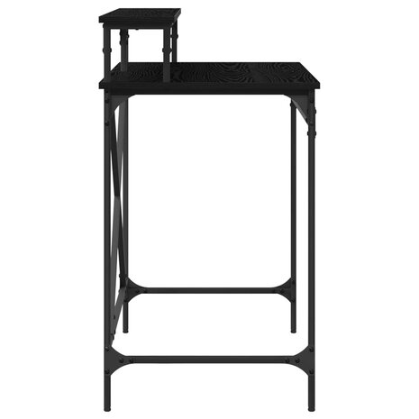 Bureau Zwart Eiken 80 x 50 x 90 cm Bewerkt hout 6