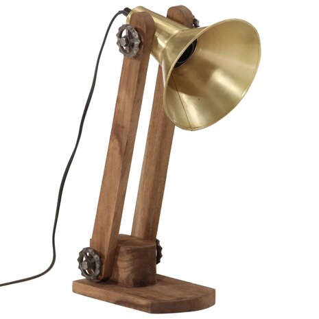 Bureaulamp 25 W E27 23x13x52 cm antiek messing 2
