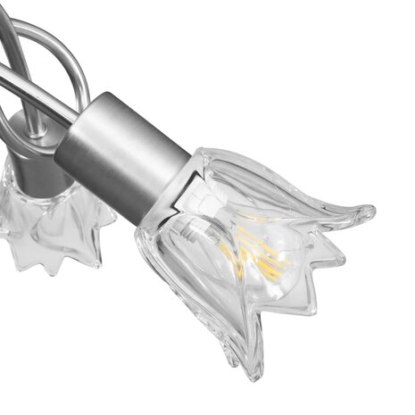 Plafondlamp met glazen tulpvormige kappen 3xE14 transparant 7
