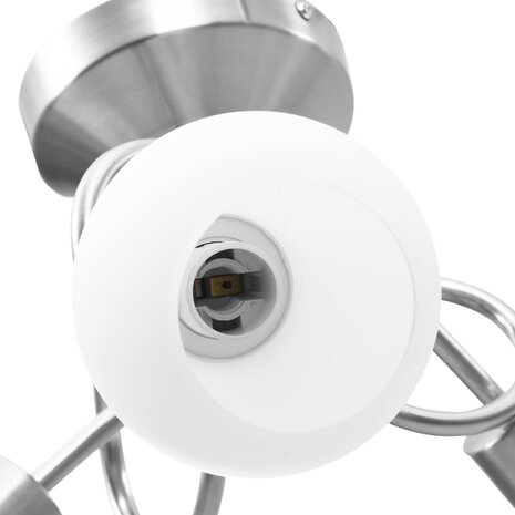 Plafondlamp met keramieken bolvormige kappen voor 3xE14 wit 7